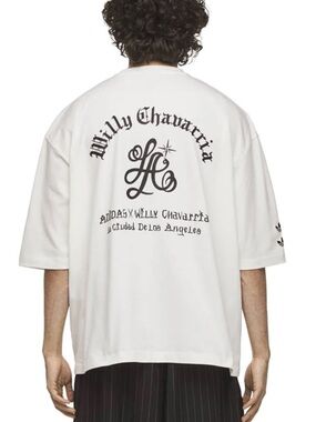 Willy Chavarria White Graphic Tee